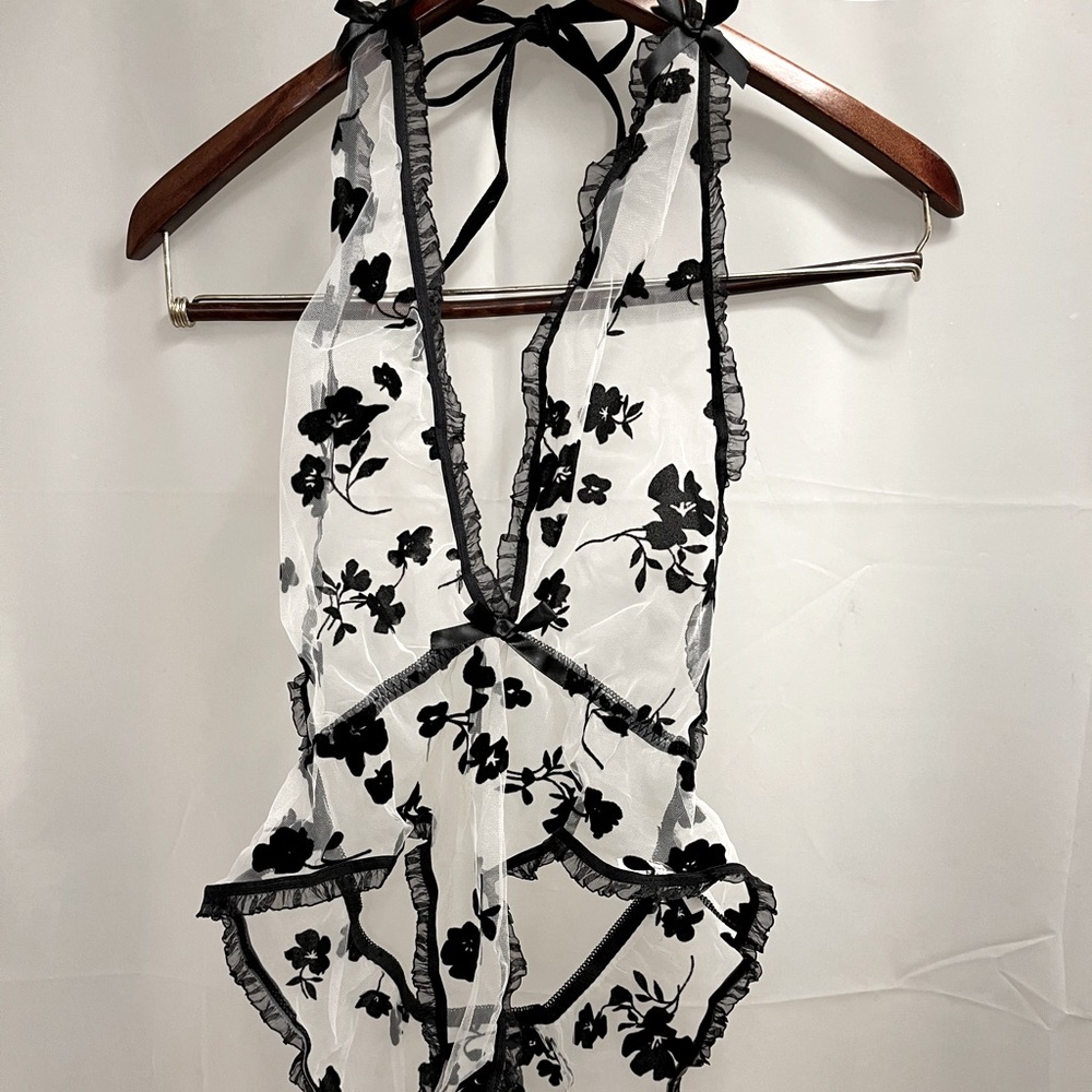 Velvet & Sheer mesh Teddy